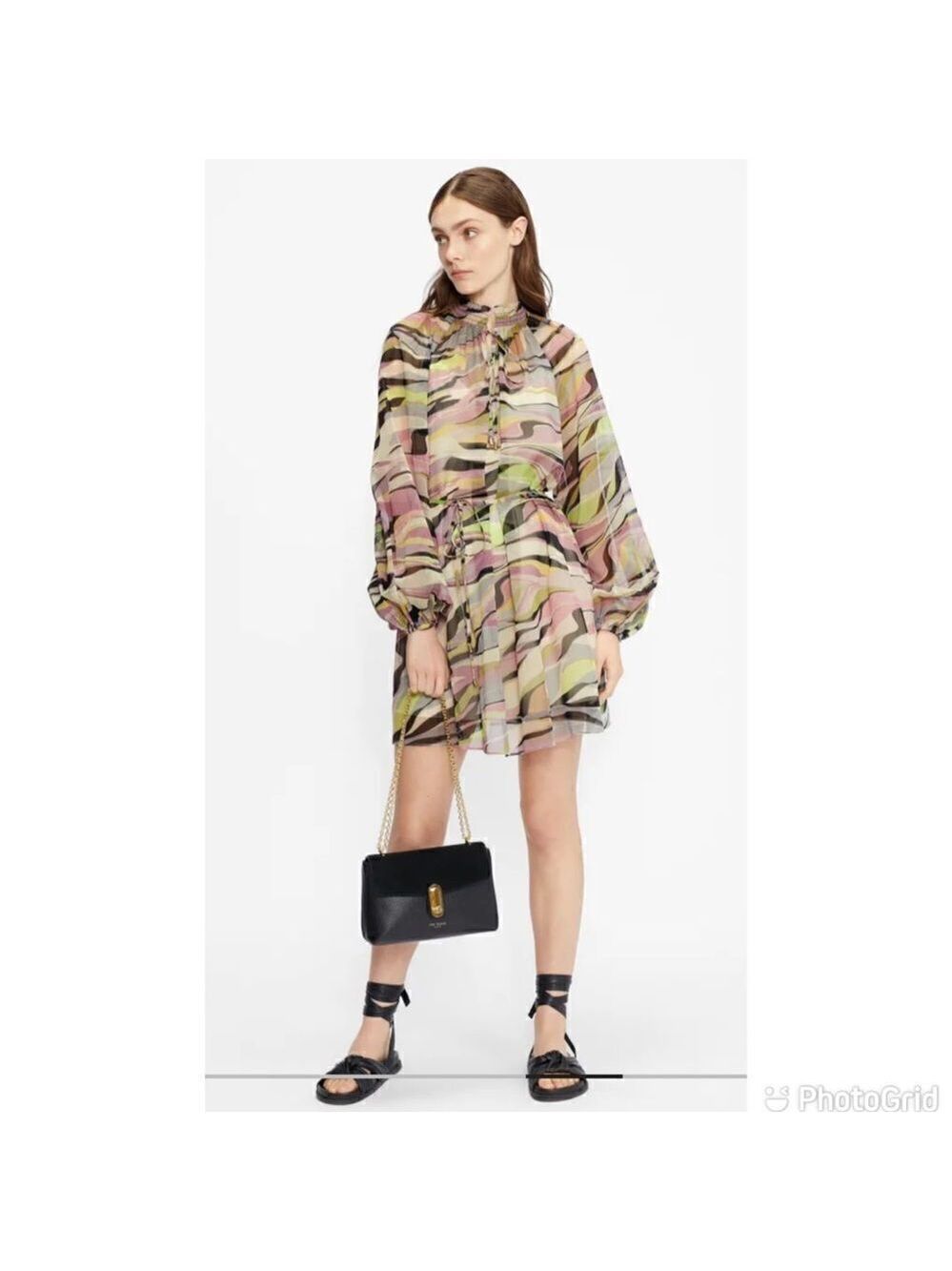 NEW Ted Baker Zeenaa Blouson Sleeve Mini Dress